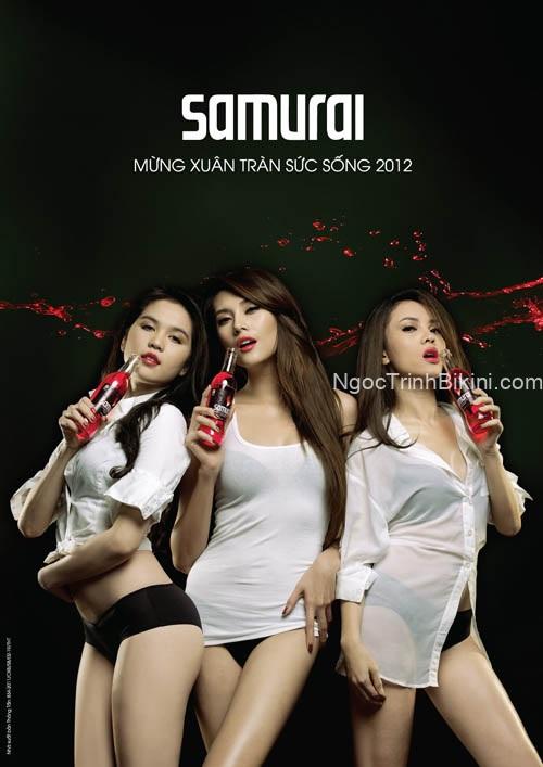 Ngọc Trinh khoe thân hình cực gợi cảm trong quảng cáo Samurai